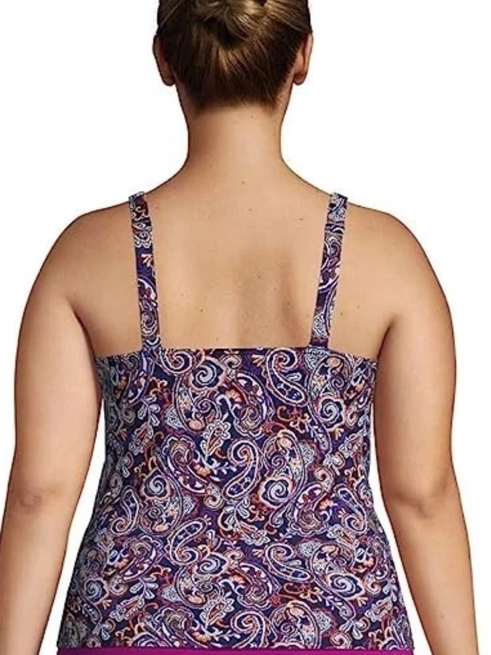Lands' End Womens Square Neck Underwire Tankini Size 20W DD - Picture 3 of 6